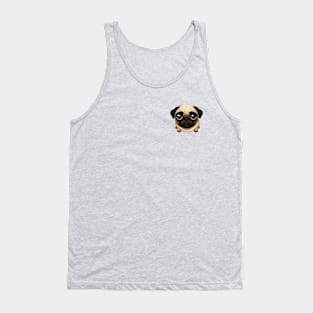 Small Version - Delightful Pug Design Tank Top